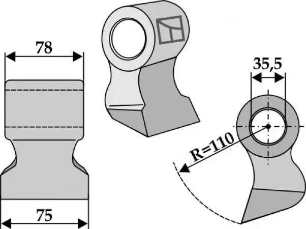 Hammerschlegel 75x78mm